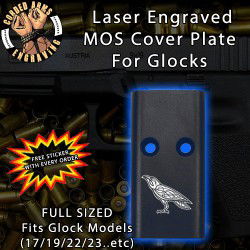 Raven Lasered Engraved MOS Cover Plate