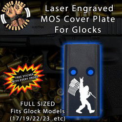 Rock On Big Foot Lasered Engraved MOS Cover Plate