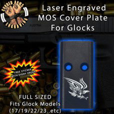 Tribal Eagle Lasered Engraved MOS Cover Plate