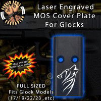 Tribal Wolf Lasered Engraved MOS Cover Plate