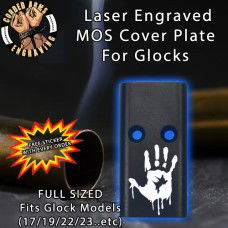Bloody Hand Lasered Engraved MOS Cover Plate