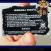 Aluminum Miranda Rights Card Laser Etched Miranda Rights Card , Waiver Card, Rights Card, Police Cards Law Enforcement Cards