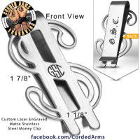 Dollar Bill Custom Laser Engraved Money Clip