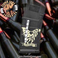 Eagle Flag Engraved Windowed Pmag