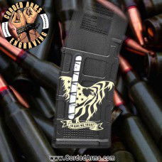 Eagle Flag Engraved Windowed Pmag