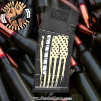 Tattered Flag Engraved Windowed Pmag