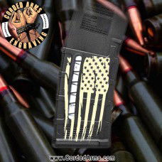 Tattered Flag Engraved Windowed Pmag