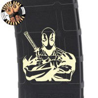 Deadpool Close-up Laser Pmag Laser Engraved Custom Pmag