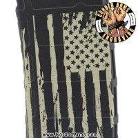Large American Flag Tattered 2 Engraved Custom Pmag