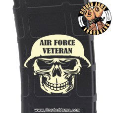 Air Force Vet Skull Laser Engraved Custom Pmag