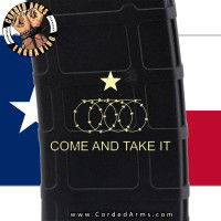 Texas Come and Take It Barbwire Laser Engraved Custom Pmag