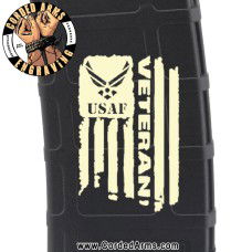 Air Force Vet Flag Laser Engraved Custom Pmag
