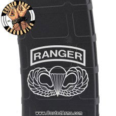 Airborne Ranger Jump Wings Laser Engraved Custom Pmag