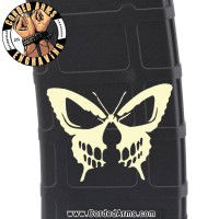 ButterFly Skull Laser Engraved Custom Pmag