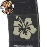 Hibiscus Laser Engraved Custom Pmag