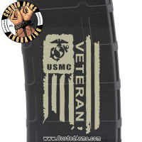 USMC Vet Flag Laser Engraved Custom Pmag
