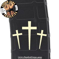 3 Crosses Engraved Custom Pmag