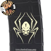 Spider Skull Laser Engraved Custom Pmag