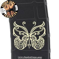Butterfly 2 Laser Engraved Custom Pmag
