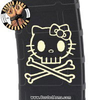 Hello Kitty Death Skull Laser Engraved Custom Pmag
