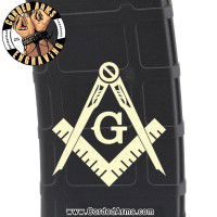 Masonic  Pmag Laser Engraved Custom Pmag