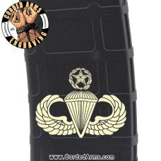 Master Parachutist Badge Laser Engraved Custom Pmag