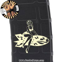 Pinup Bomber Girl Laser Engraved Custom Pmag
