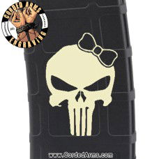 Punisher Girl Laser Engraved Custom Pmag