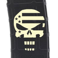 Punisher Flag Skull #3 Laser Engraved Custom Pmag