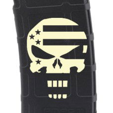 Punisher Flag Skull #3 Laser Engraved Custom Pmag