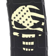 Punisher Flag Skull #8 Laser Engraved Custom Pmag