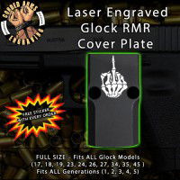 FU Skeleton Hand Engraved RMR Cover Plate 