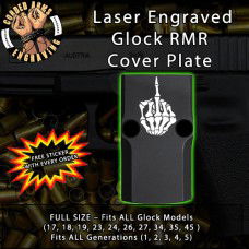FU Skeleton Hand Engraved RMR Cover Plate 