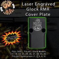 US Navy Anchor Engraved RMR Cover Plate 
