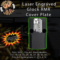 Air Force Vet Flag Engraved RMR Cover Plate 