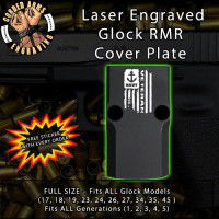 Navy Vet Flag Engraved RMR Cover Plate 
