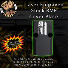 Navy Vet Flag Engraved RMR Cover Plate 