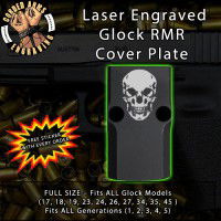 Skull Engraved RMR Cover Plate 