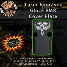 Twin Dragons Engraved RMR Cover Plate 