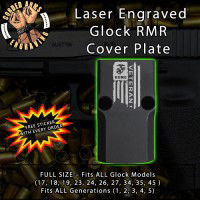 USMC Vet Flag Engraved RMR Cover Plate 