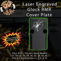 Black Widow Engraved RMR Cover Plate 