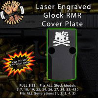 Hello Kitty Crossbones Engraved RMR Cover Plate 
