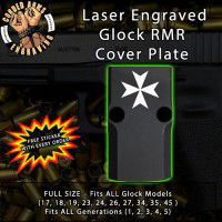 Knights Templar Cross Engraved RMR Cover Plate 