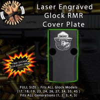Smoky The Bear Engraved RMR Cover Plate 
