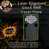 Bikers for Trump Engraved RMR Cover Plate 
