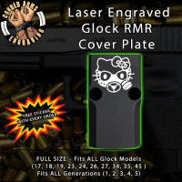 Gas Masked Hello Kitty Engraved RMR Cover Plate 