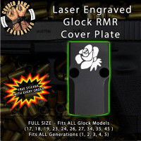 Rose Engraved RMR Cover Plate 