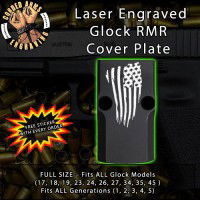 Tattered Flag Engraved RMR Cover Plate 
