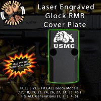 USMC Bulldog Engraved RMR Cover Plate 