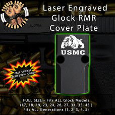 USMC Bulldog Engraved RMR Cover Plate 